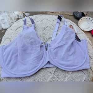 NWT Curvy Couture Purple Full Figure Bra Size 36H